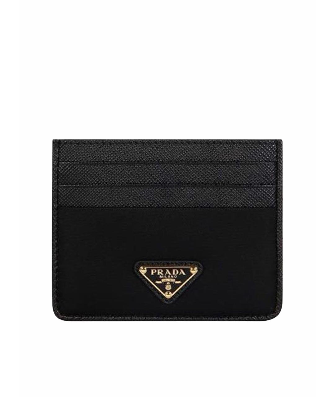 PRADA Черная кожаная визитница, фото 1