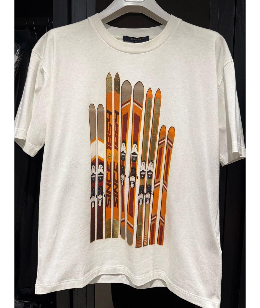 LOUIS VUITTON Белая хлопковая футболка, фото 6