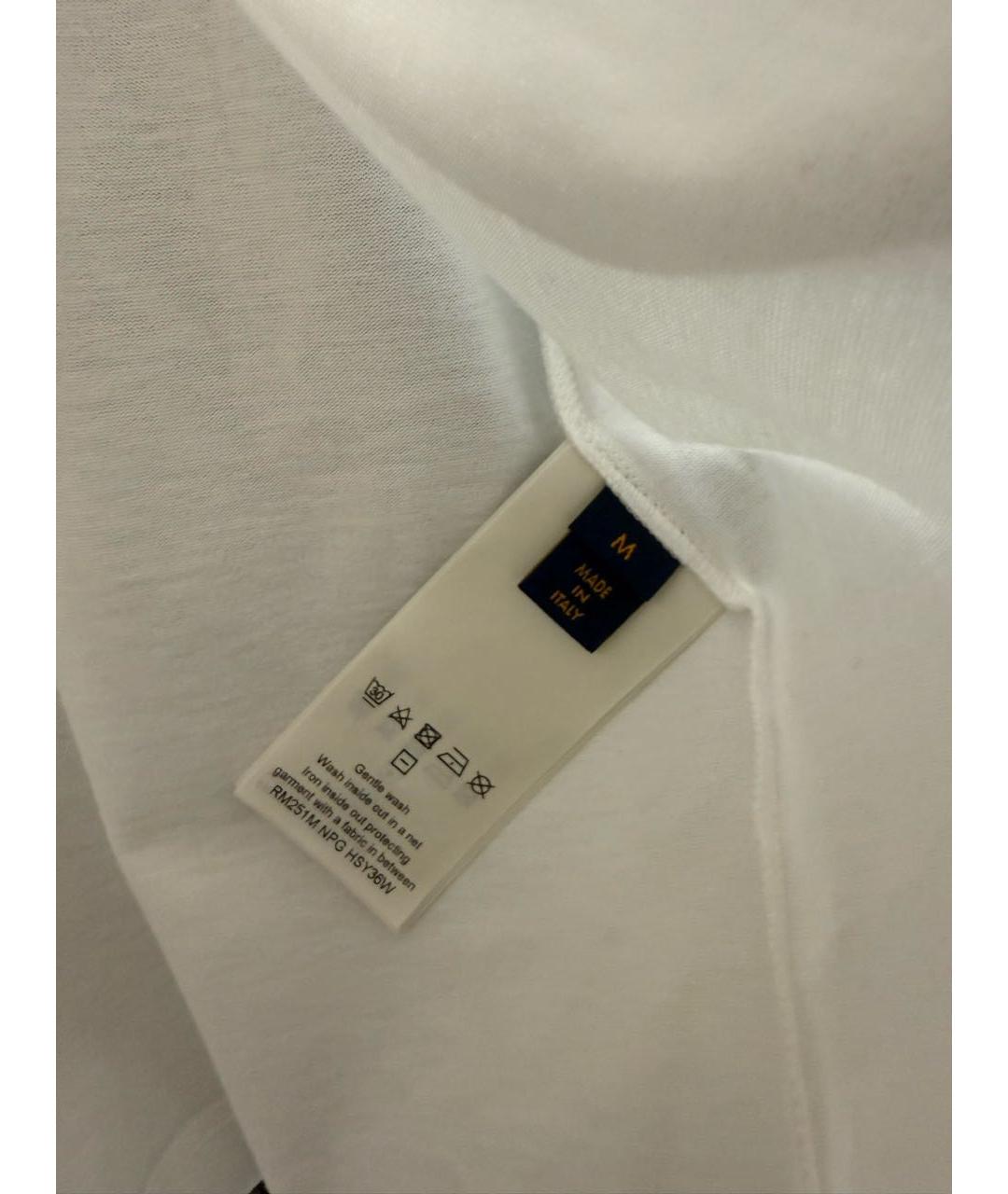 LOUIS VUITTON Белая хлопковая футболка, фото 4