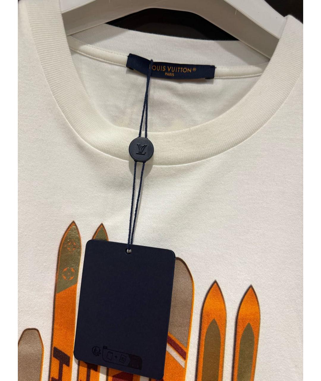 LOUIS VUITTON Белая хлопковая футболка, фото 2