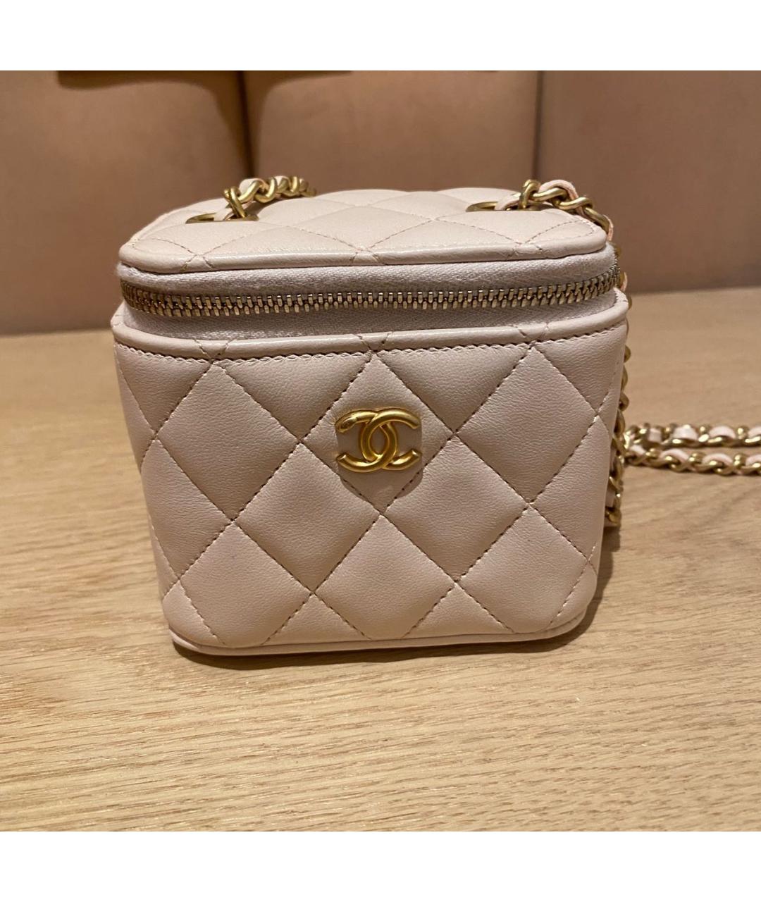 CHANEL Розовая кожаная сумка через плечо, фото 5