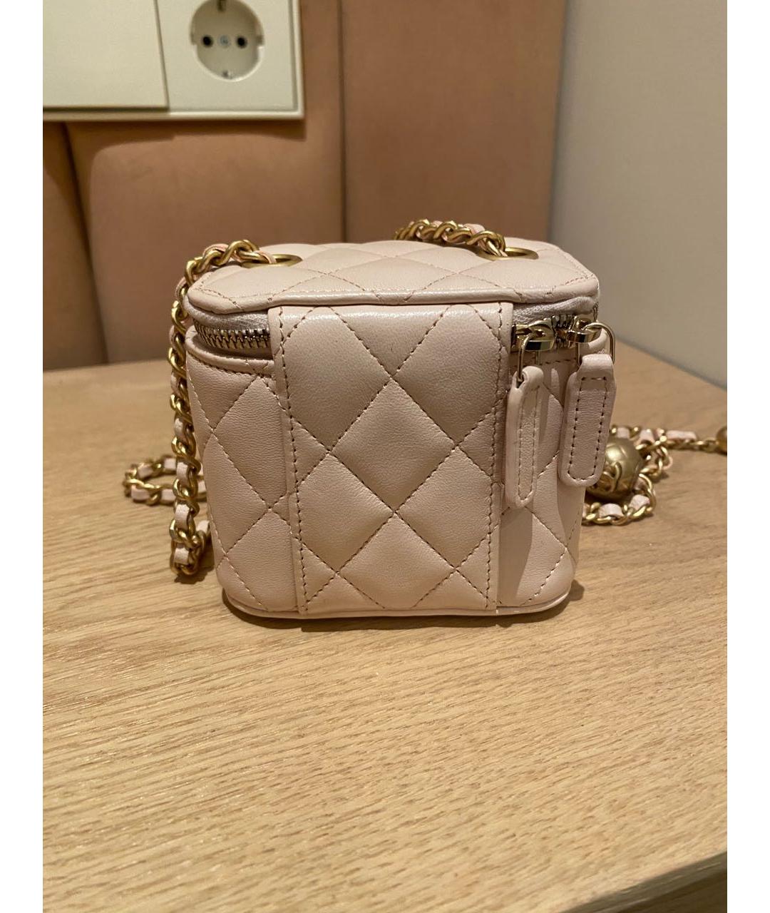 CHANEL Розовая кожаная сумка через плечо, фото 2