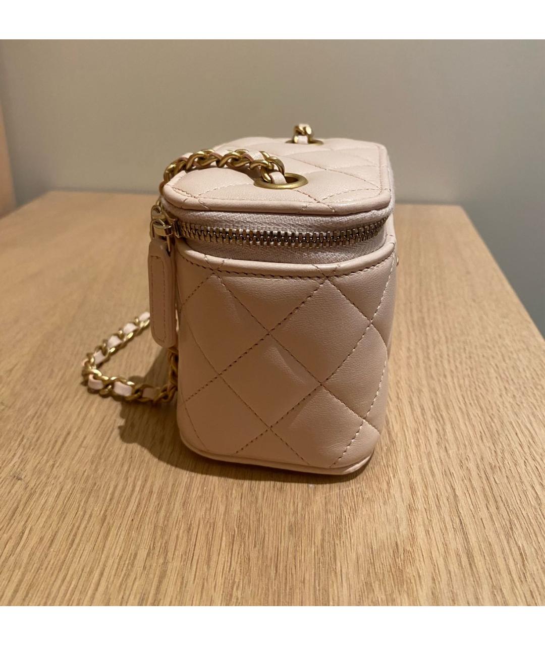 CHANEL Розовая кожаная сумка через плечо, фото 3