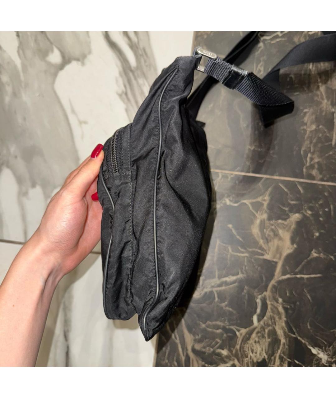 PRADA Черная поясная сумка, фото 4