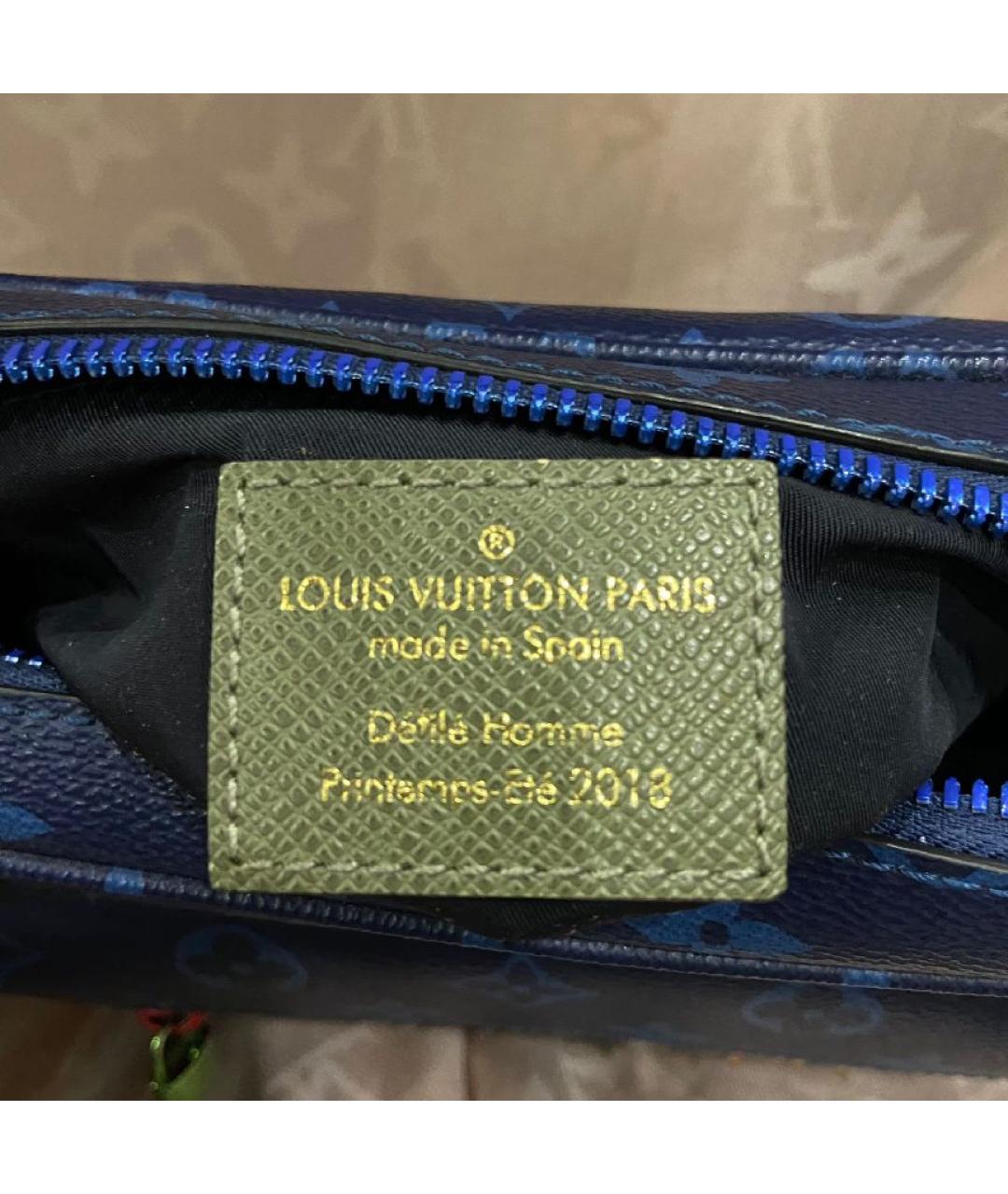 LOUIS VUITTON Синяя кожаная сумка через плечо, фото 2