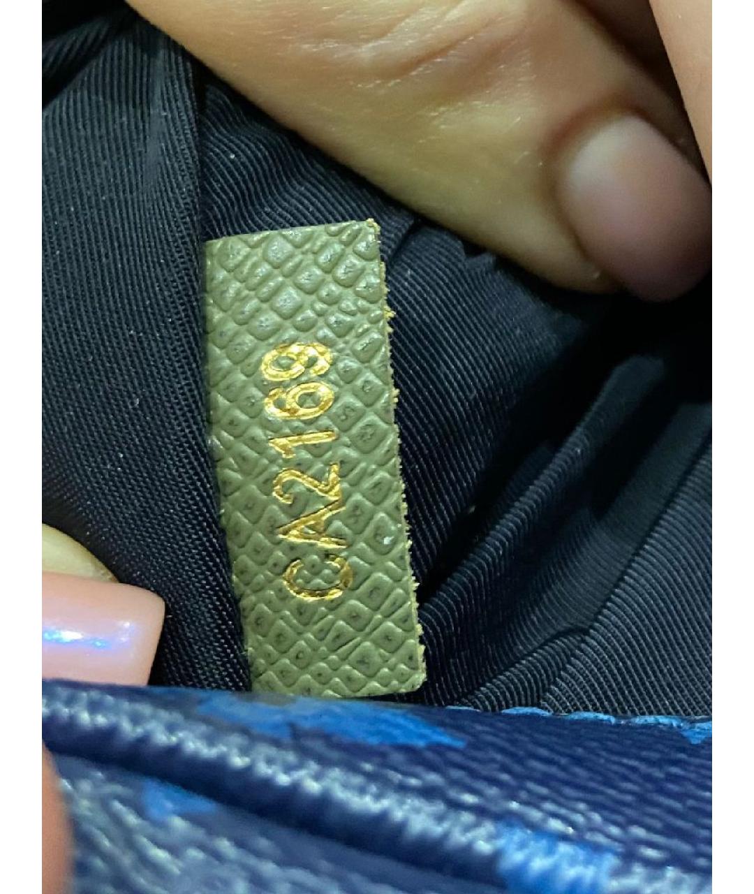 LOUIS VUITTON Синяя кожаная сумка через плечо, фото 3