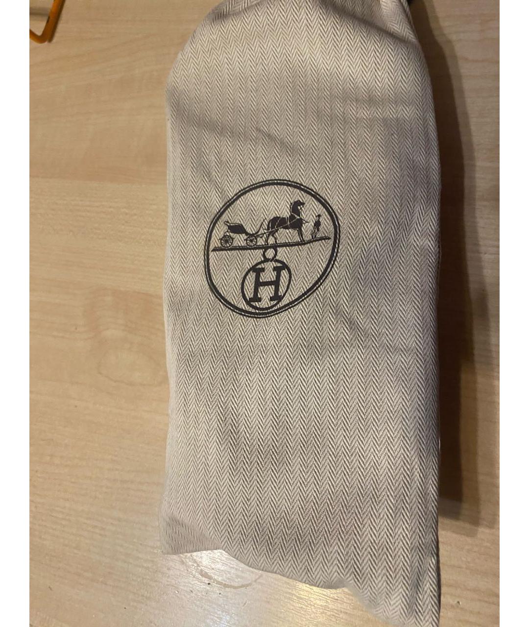 HERMES Коричневые кожаные шлепанцы, фото 4