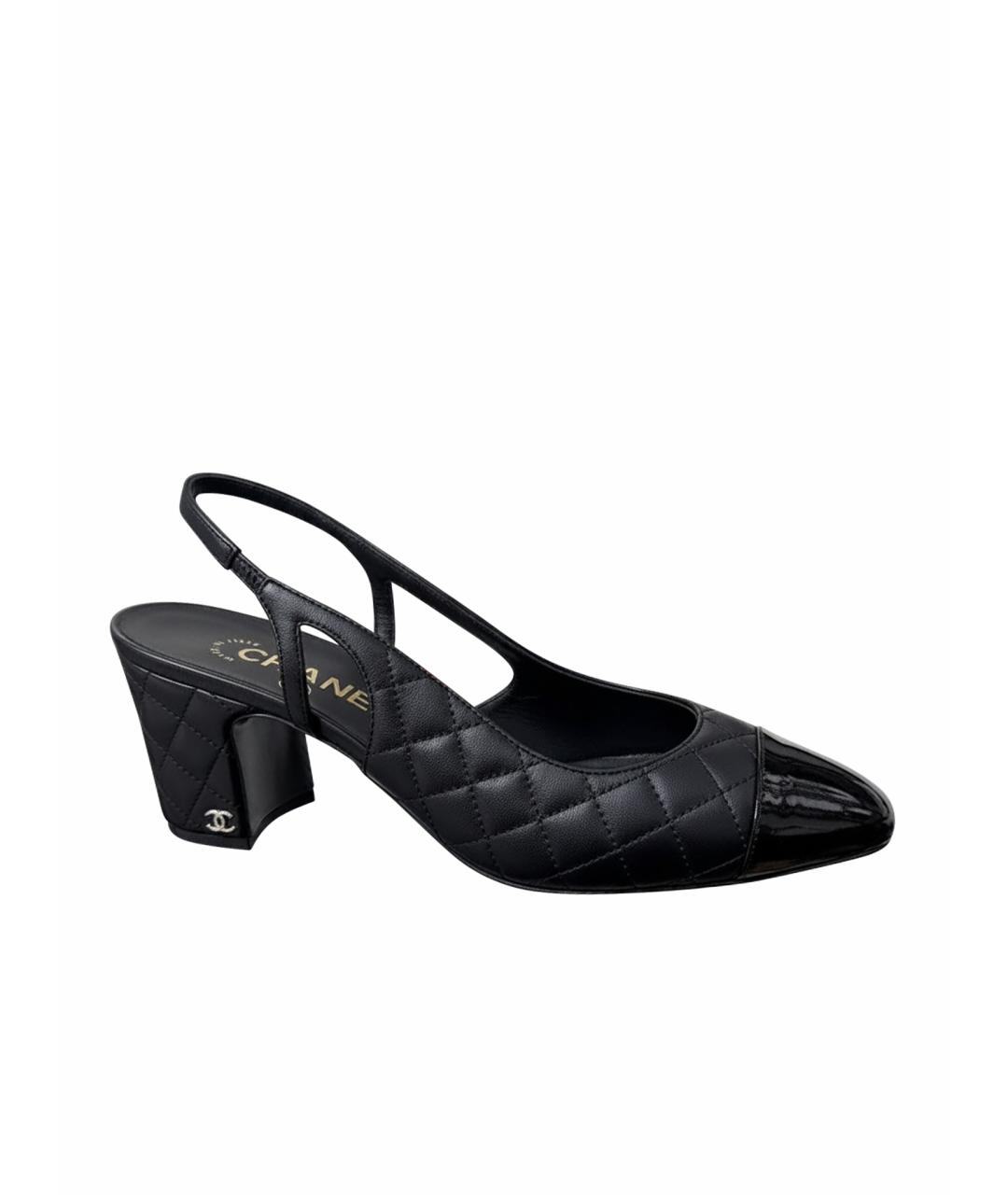 CHANEL Черные кожаные туфли, фото 1