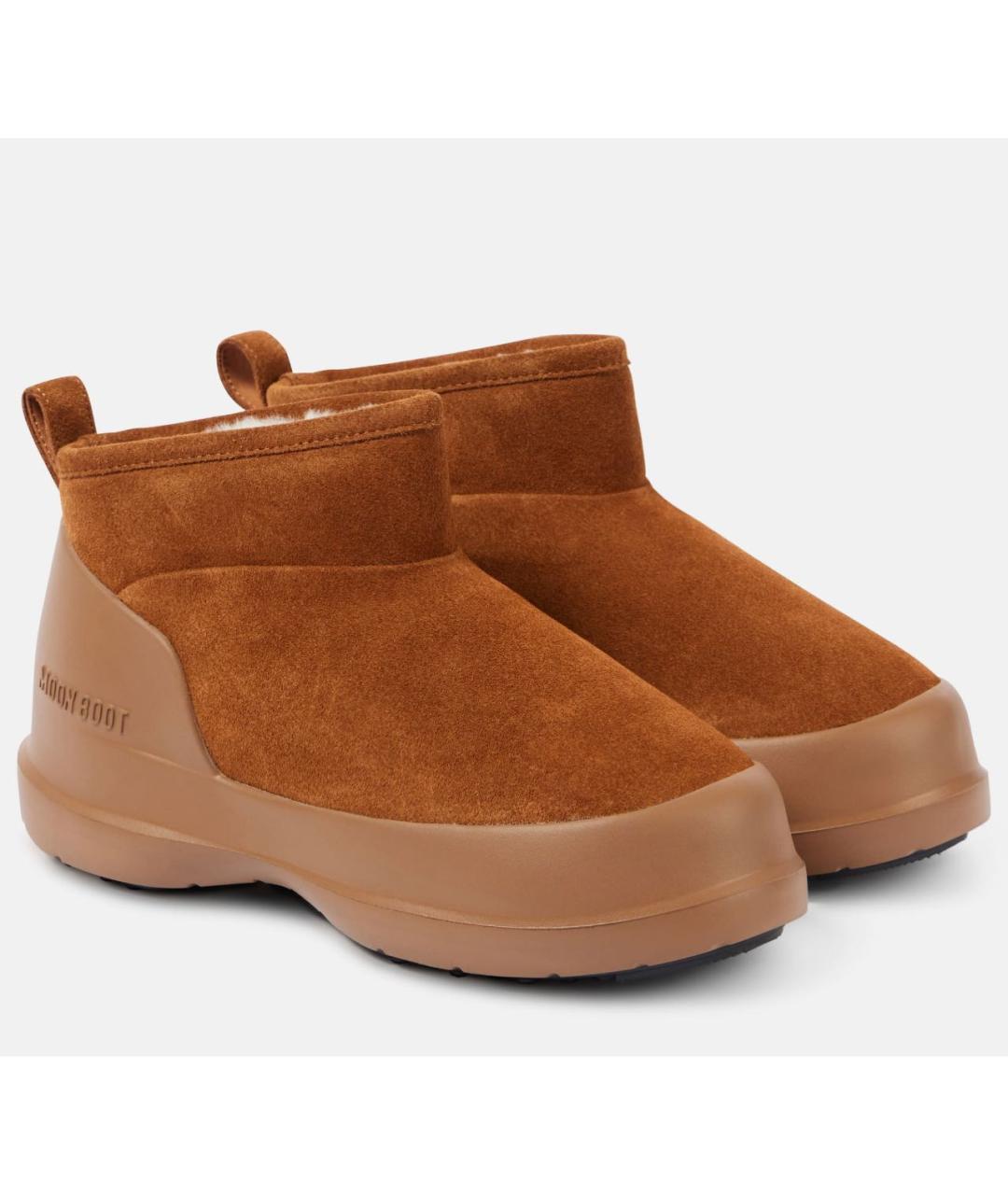 MOON BOOT Коричневые замшевые ботинки, фото 5