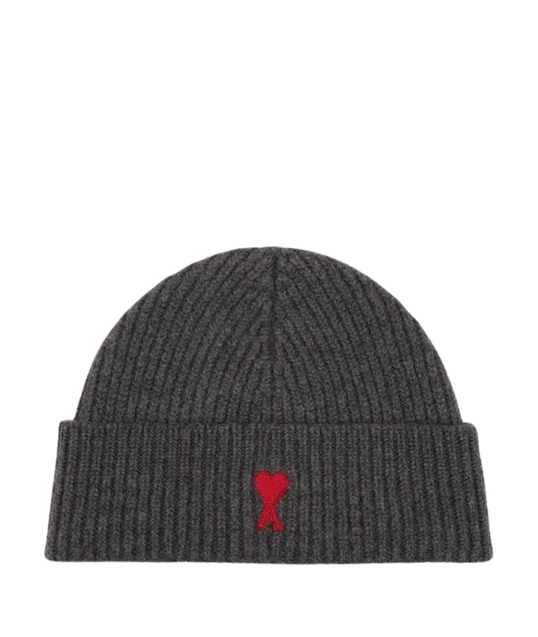 Ami Paris Серая шерстяная шапка, фото 1