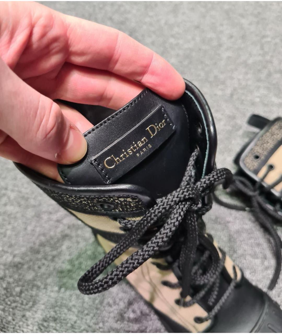 CHRISTIAN DIOR Бежевые кожаные сапоги, фото 7