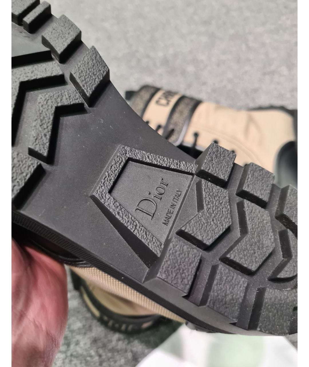 CHRISTIAN DIOR Бежевые кожаные сапоги, фото 6