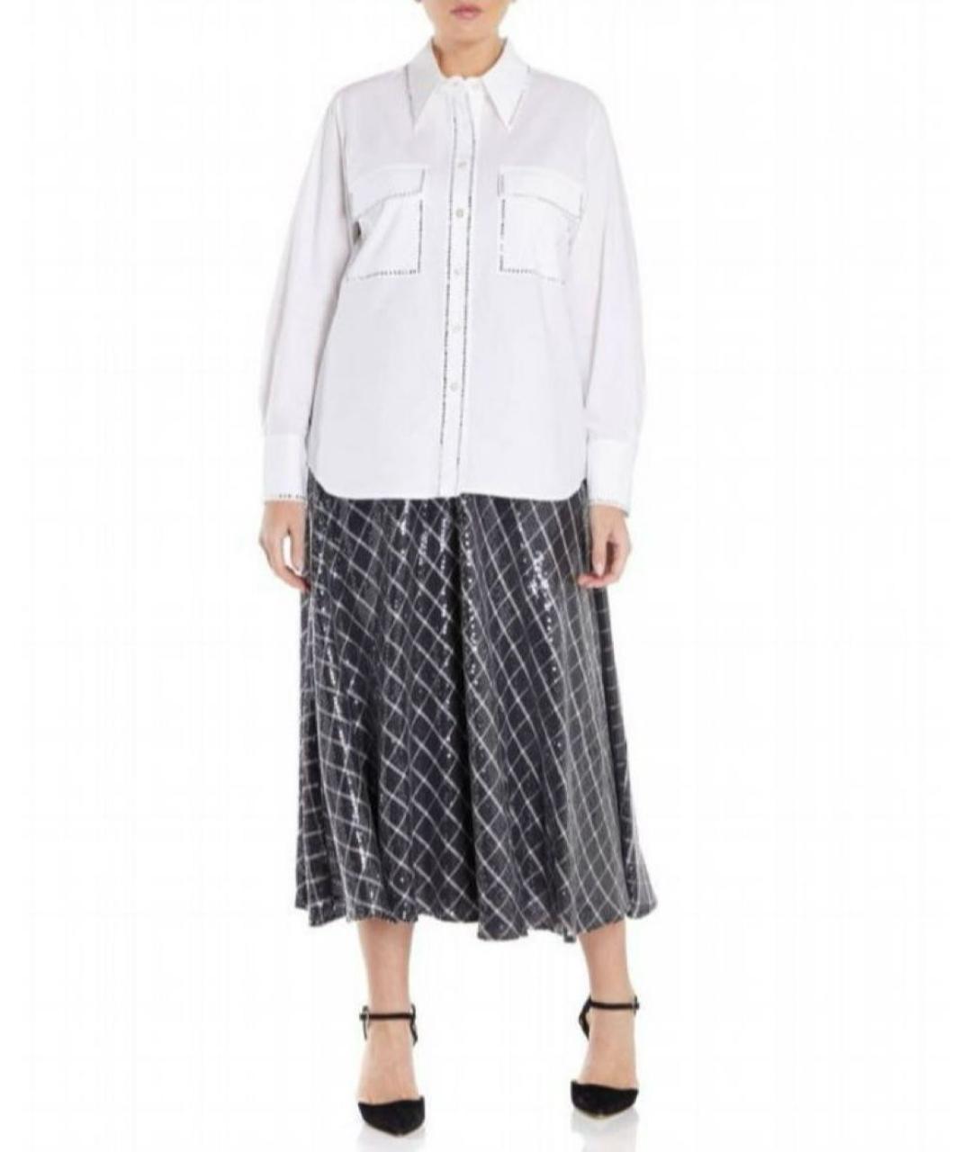 MAX MARA Черная вискозная юбка миди, фото 8