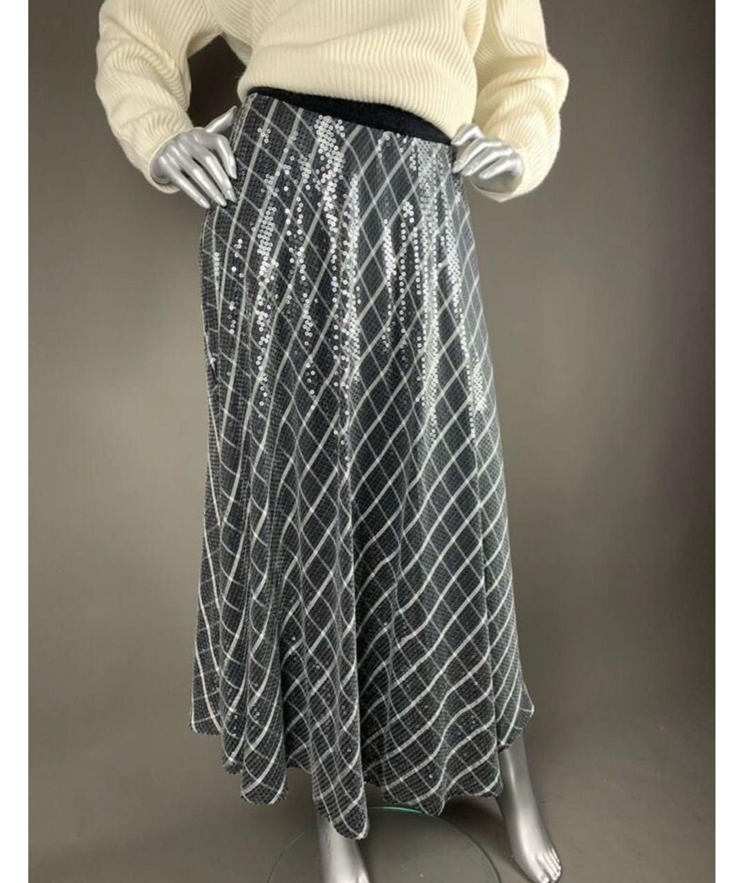 MAX MARA Черная вискозная юбка миди, фото 7