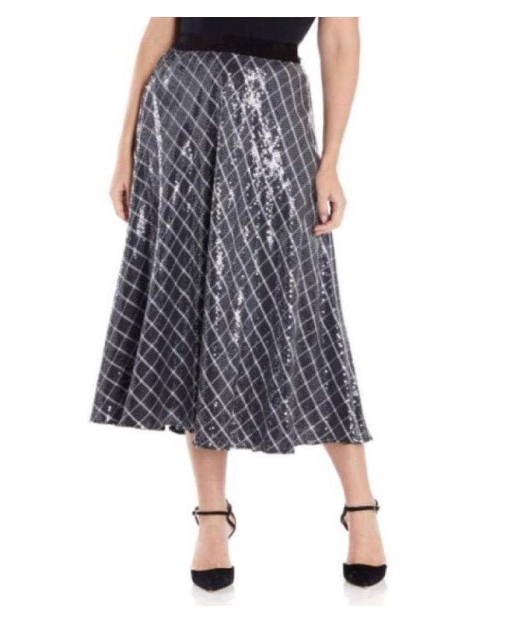 MAX MARA Черная вискозная юбка миди, фото 5