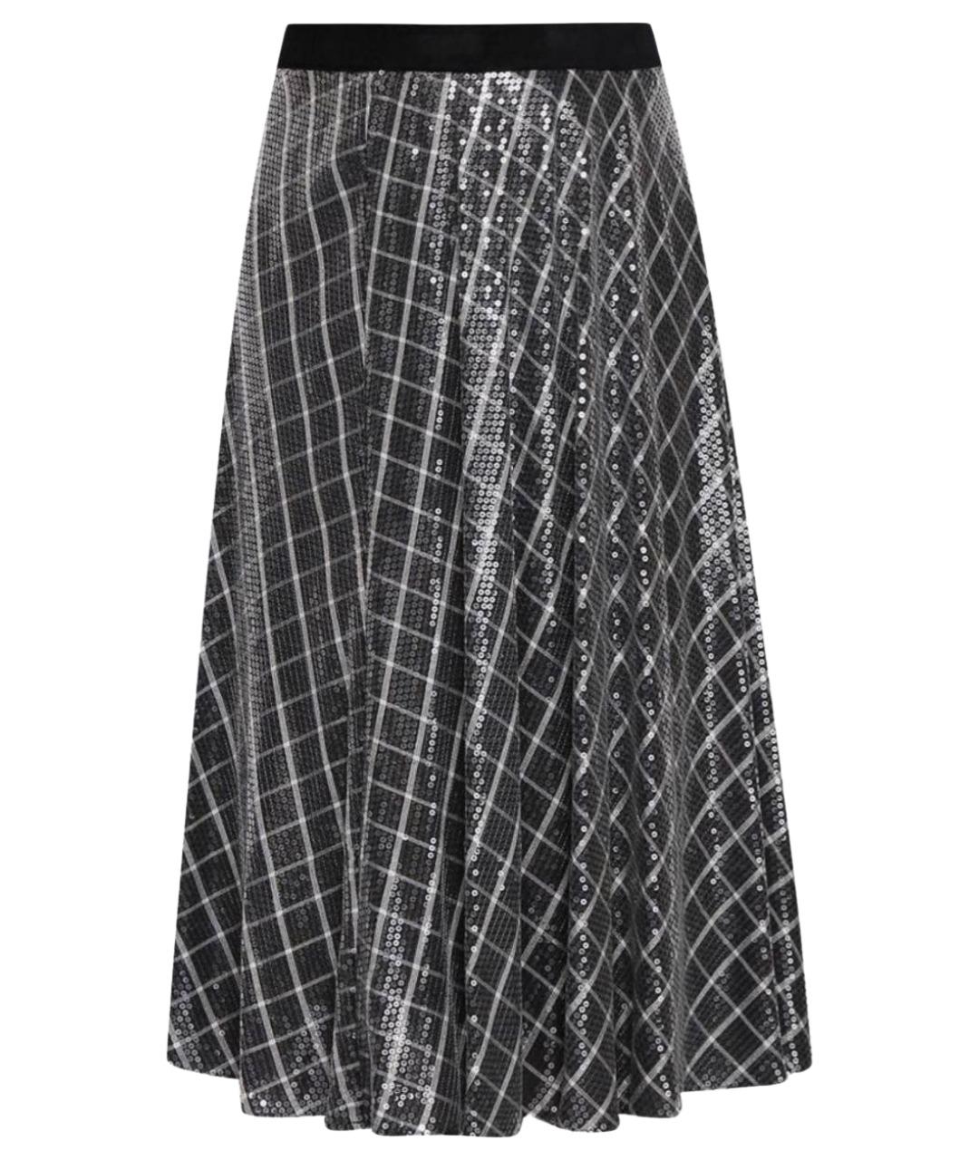 MAX MARA Черная вискозная юбка миди, фото 1