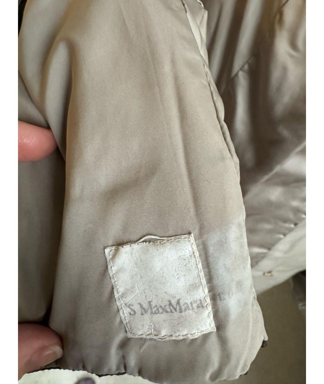 'S MAX MARA Коричневый полиамидовый пуховик, фото 6