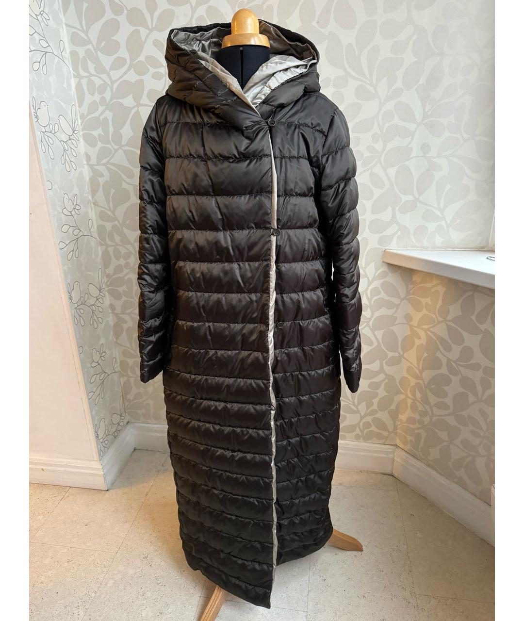 'S MAX MARA Коричневый полиамидовый пуховик, фото 9