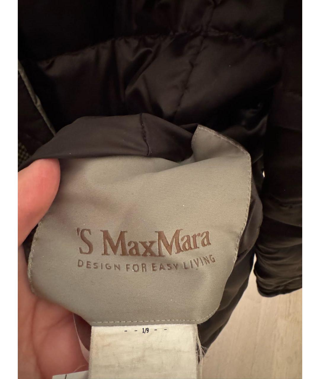 'S MAX MARA Коричневый полиамидовый пуховик, фото 4