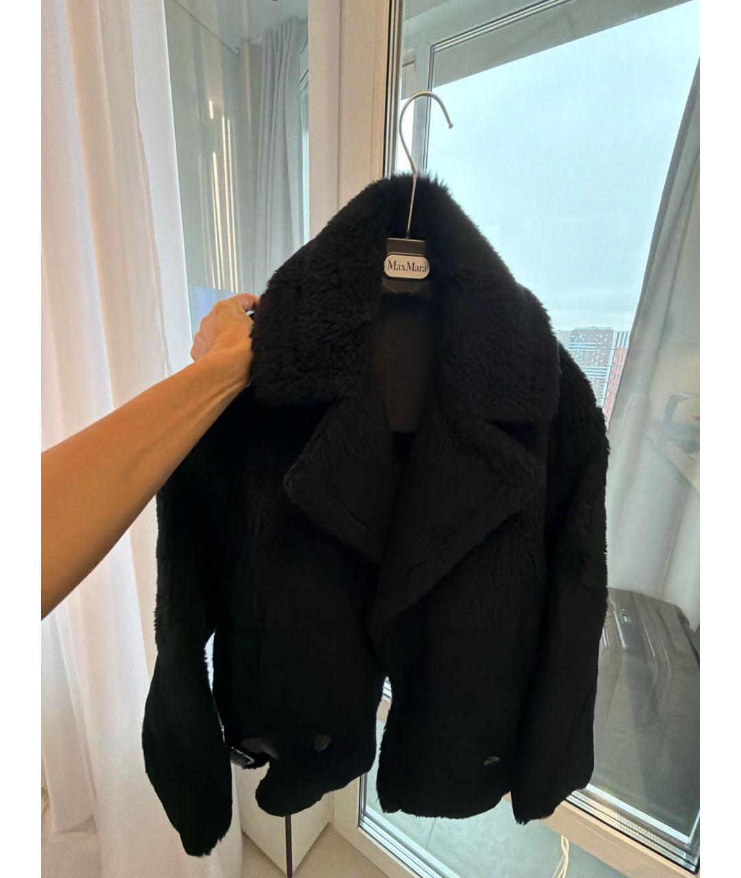 'S MAX MARA Черная шуба, фото 4