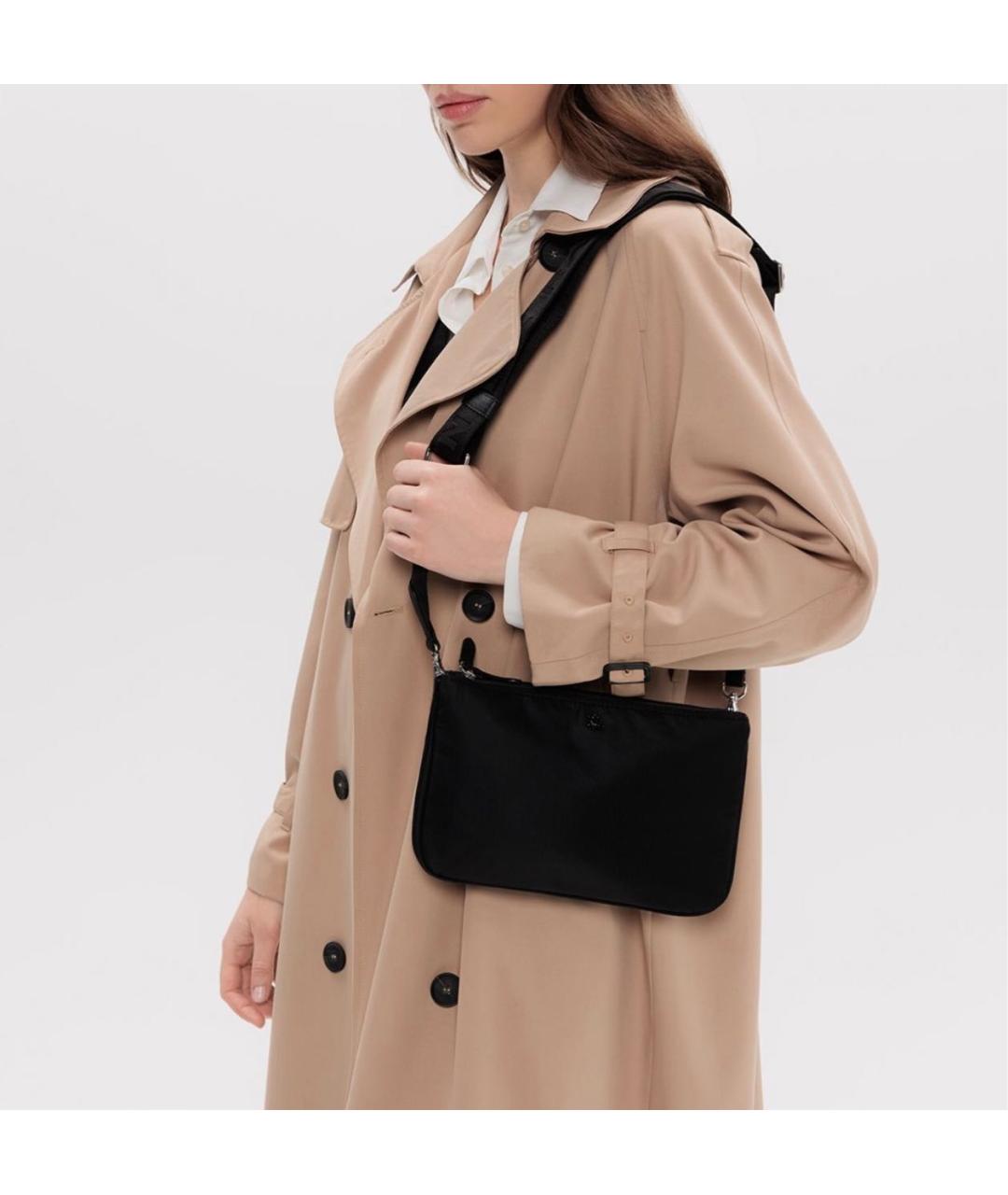 RALPH LAUREN Черная тканевая сумка через плечо, фото 5