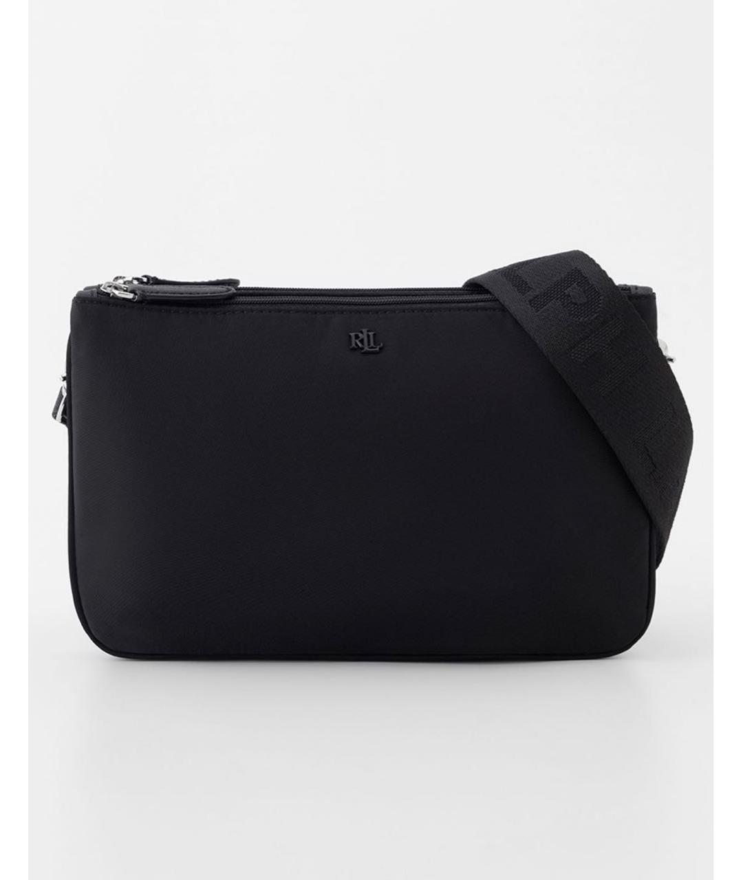 RALPH LAUREN Черная тканевая сумка через плечо, фото 6