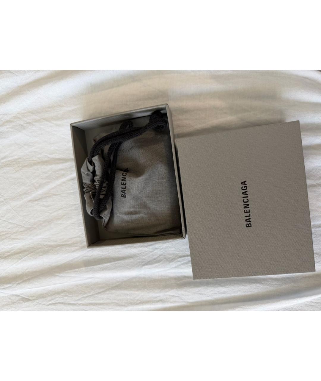 BALENCIAGA Черный кожаный кардхолдер, фото 4