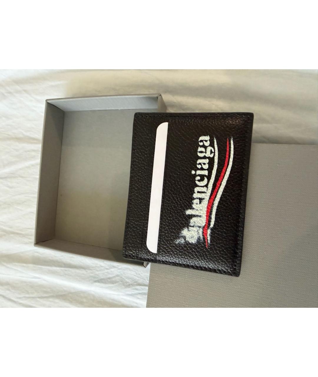 BALENCIAGA Черный кожаный кардхолдер, фото 6