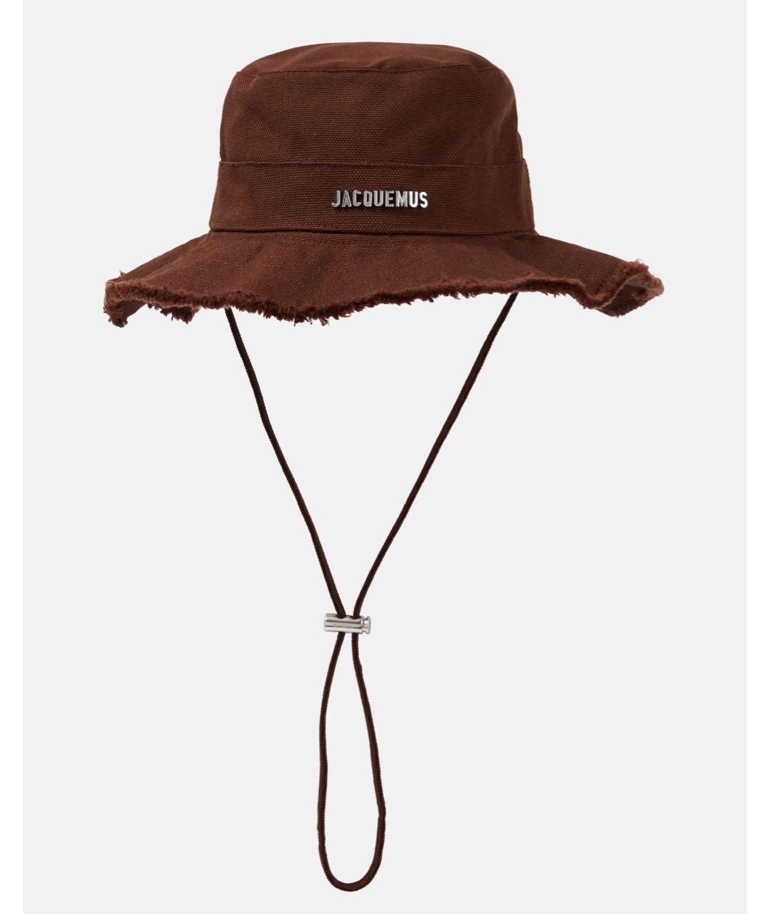 JACQUEMUS Коричневая хлопковая панама, фото 6