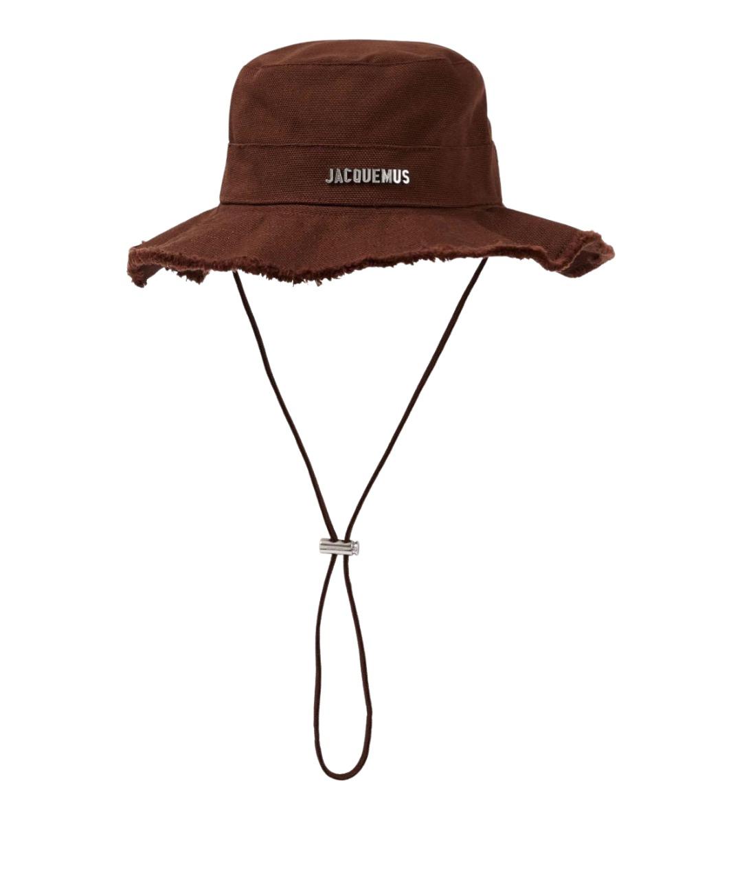 JACQUEMUS Коричневая хлопковая панама, фото 1