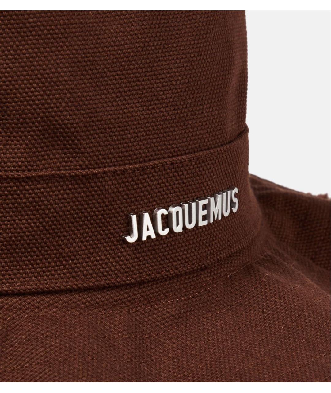 JACQUEMUS Коричневая хлопковая панама, фото 2