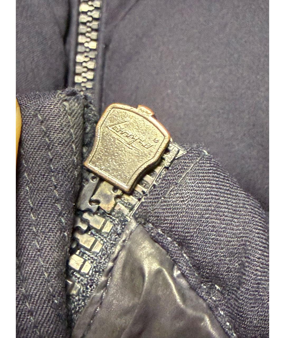 MONCLER Темно-синий шерстяной пуховик, фото 6