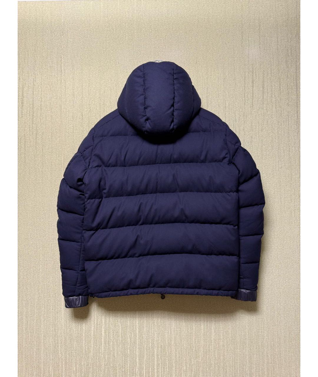 MONCLER Темно-синий шерстяной пуховик, фото 2