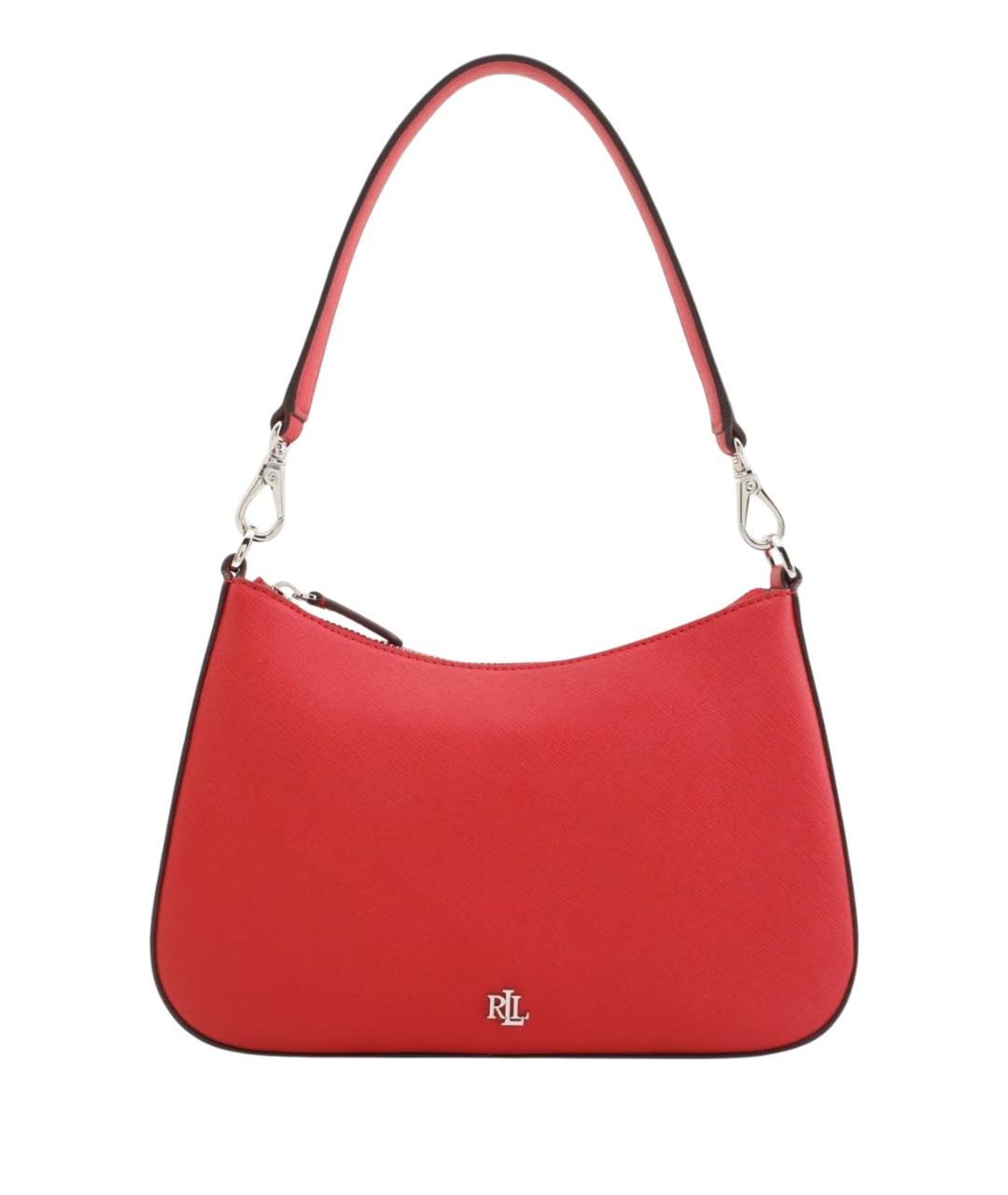 RALPH LAUREN Красная кожаная сумка через плечо, фото 1