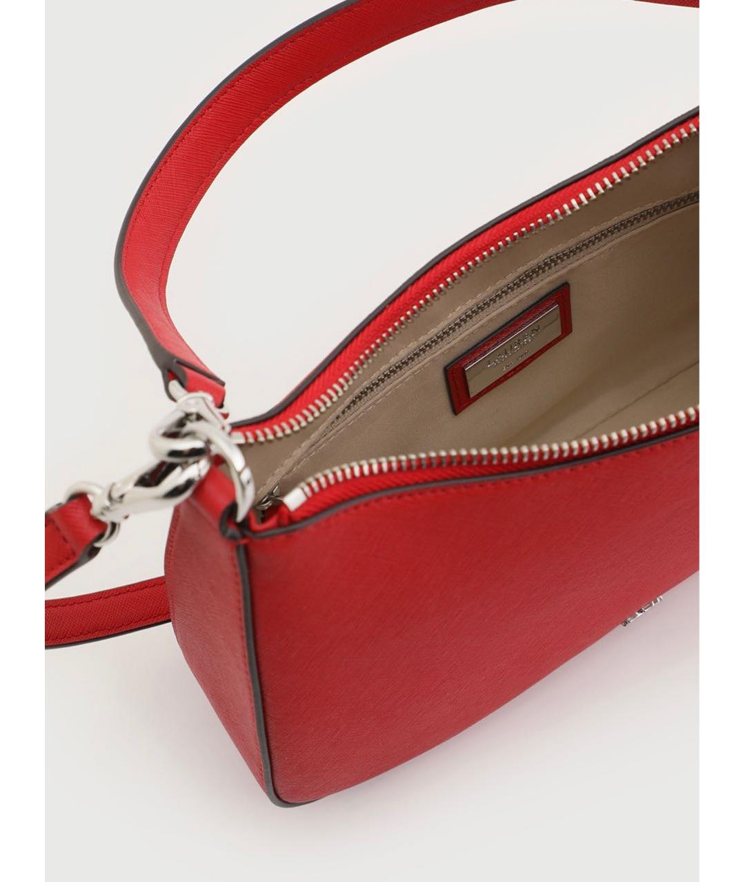 RALPH LAUREN Красная кожаная сумка через плечо, фото 4