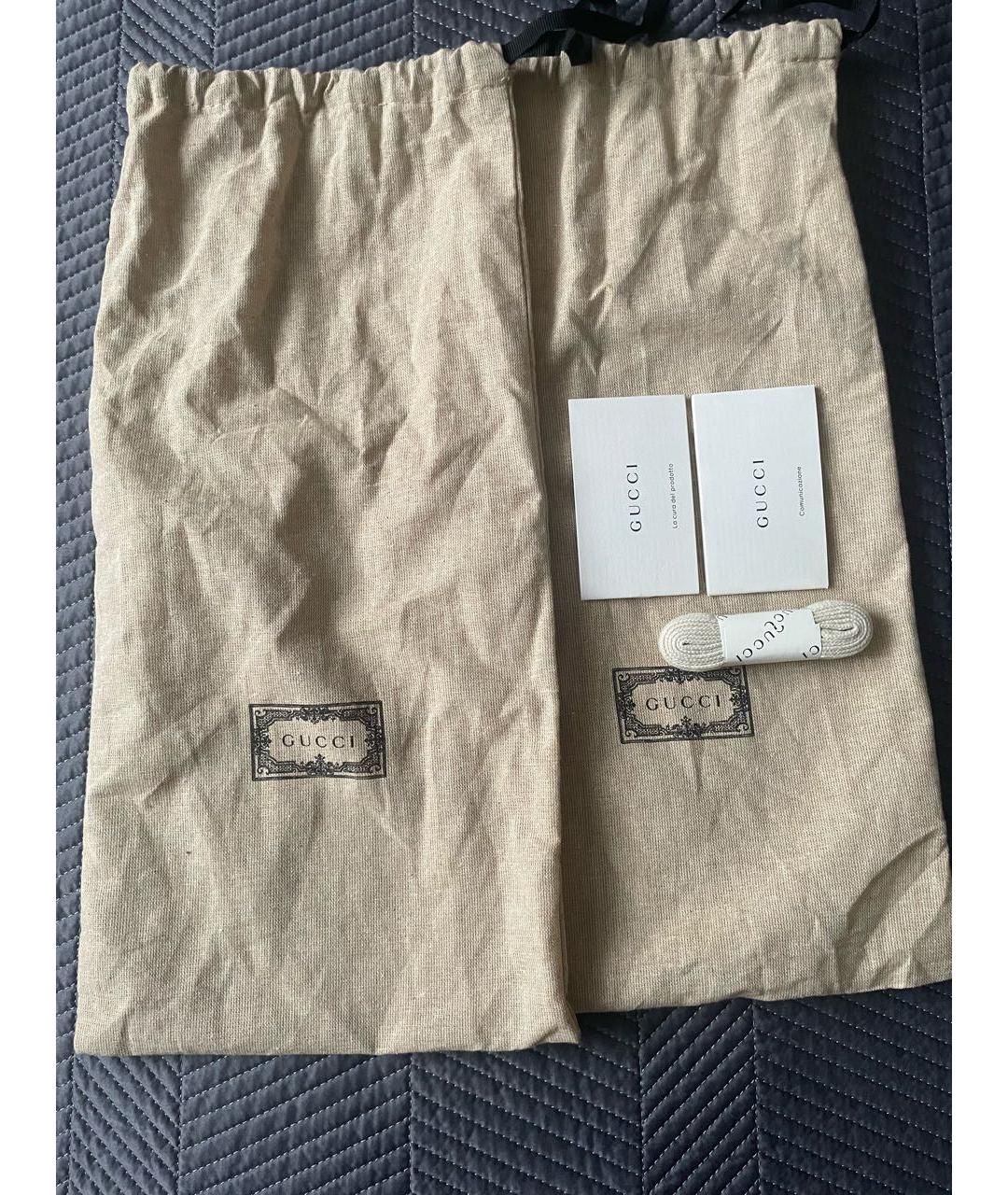 GUCCI Бежевые текстильные кеды, фото 7