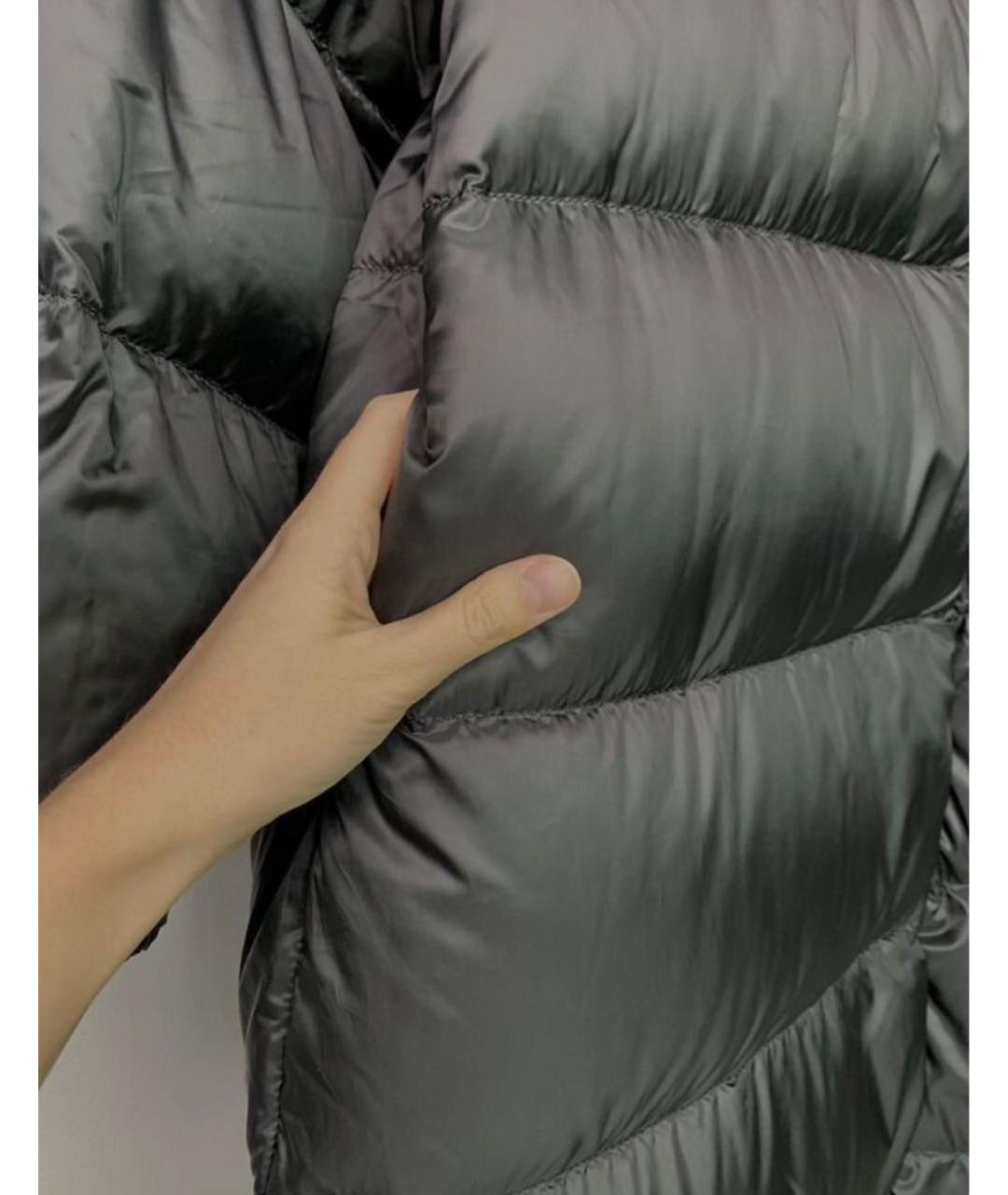 'S MAX MARA Черный полиэстеровый пуховик, фото 4