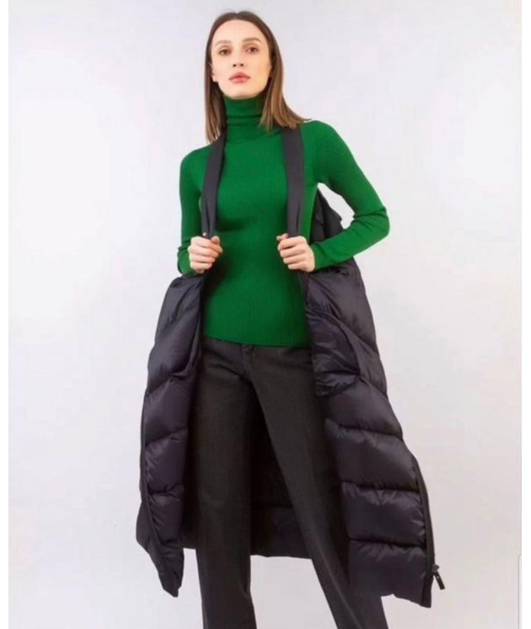 'S MAX MARA Черный полиэстеровый пуховик, фото 7