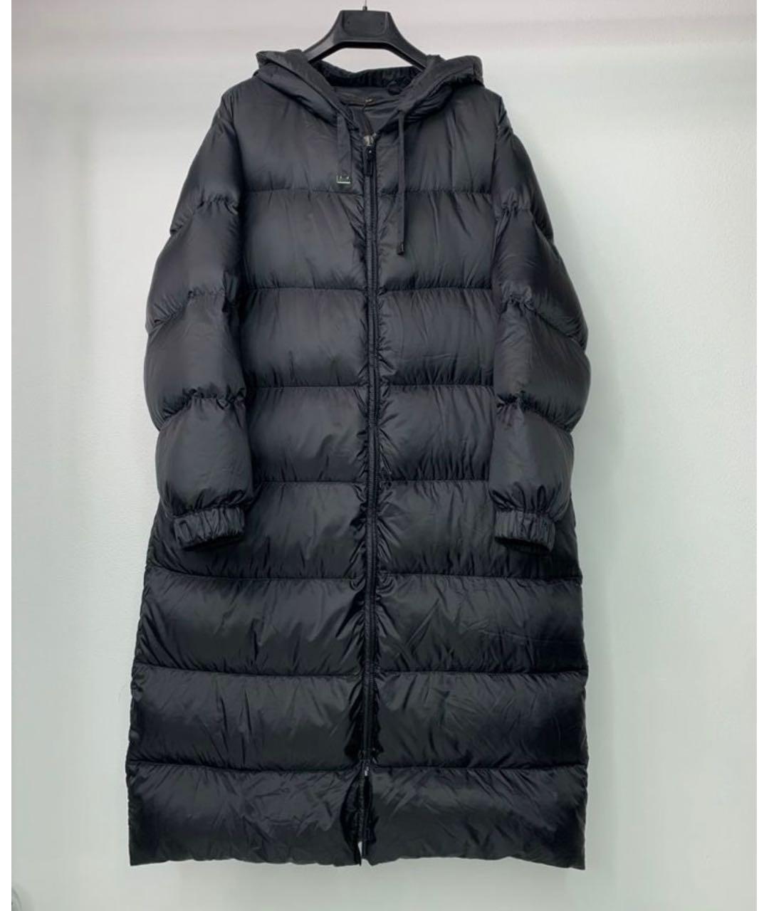 'S MAX MARA Черный полиэстеровый пуховик, фото 9