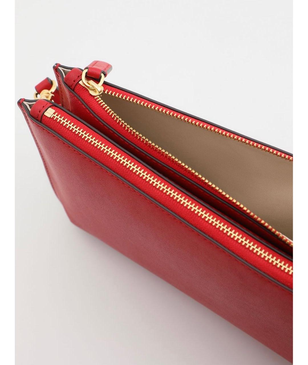 RALPH LAUREN Красная кожаная сумка через плечо, фото 4