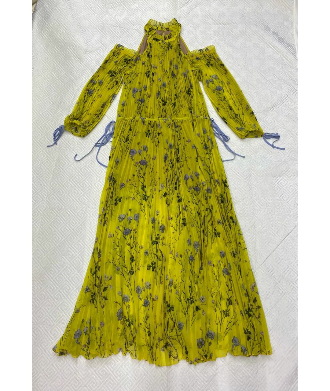 SELF-PORTRAIT Желтое полиэстеровое платье, фото 2