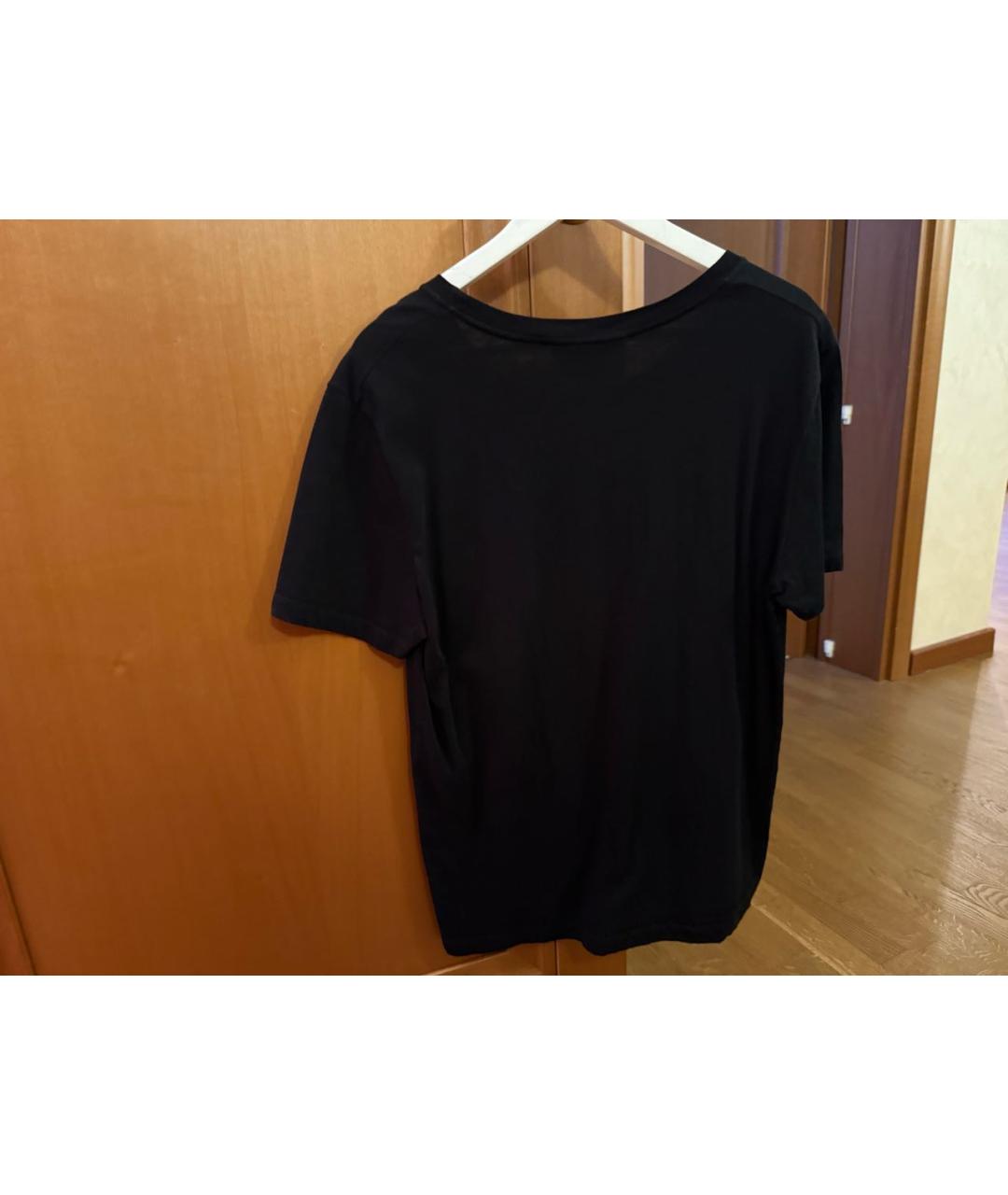 GUCCI Черная хлопковая футболка, фото 2