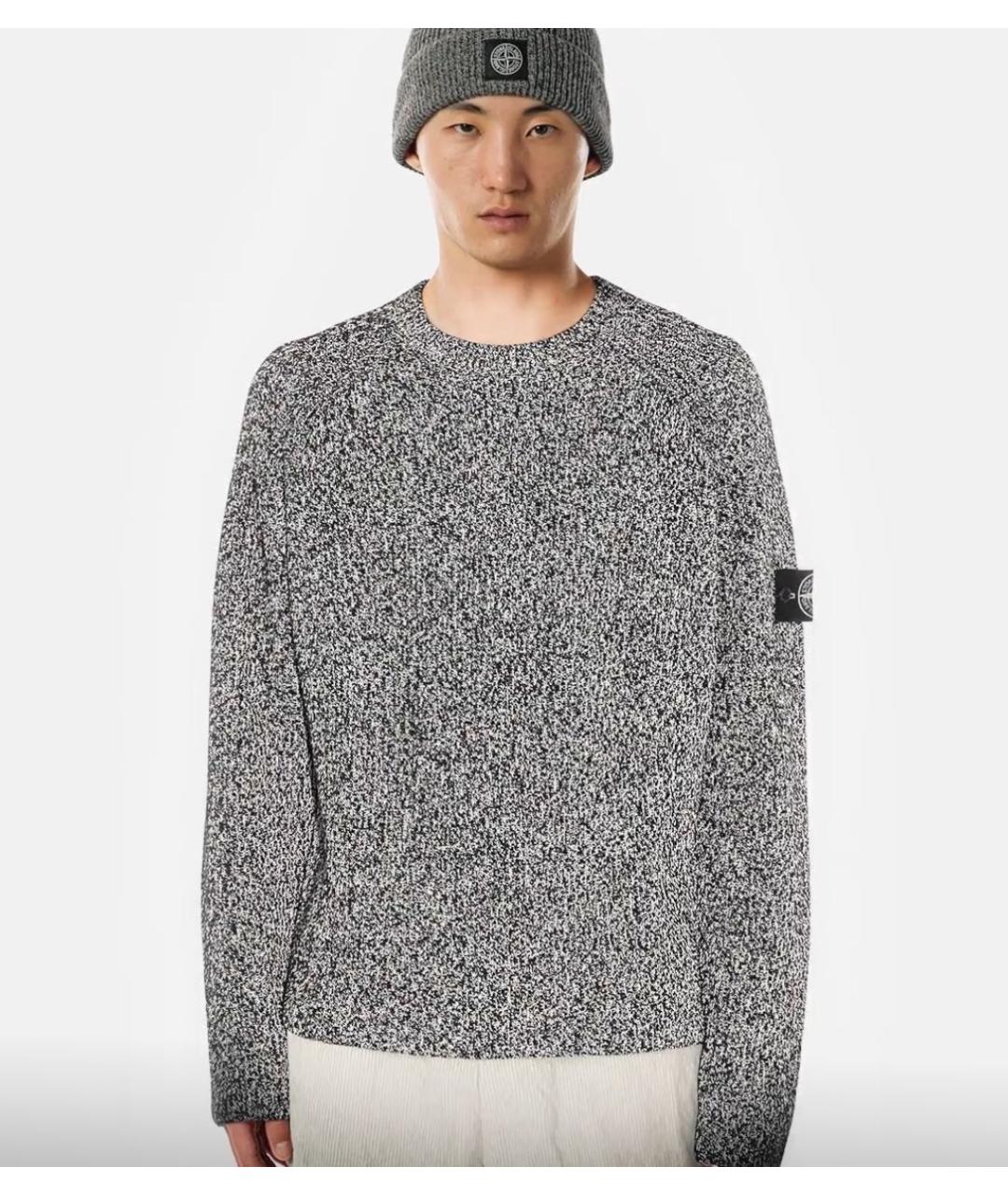 STONE ISLAND Черный шерстяной джемпер / свитер, фото 6