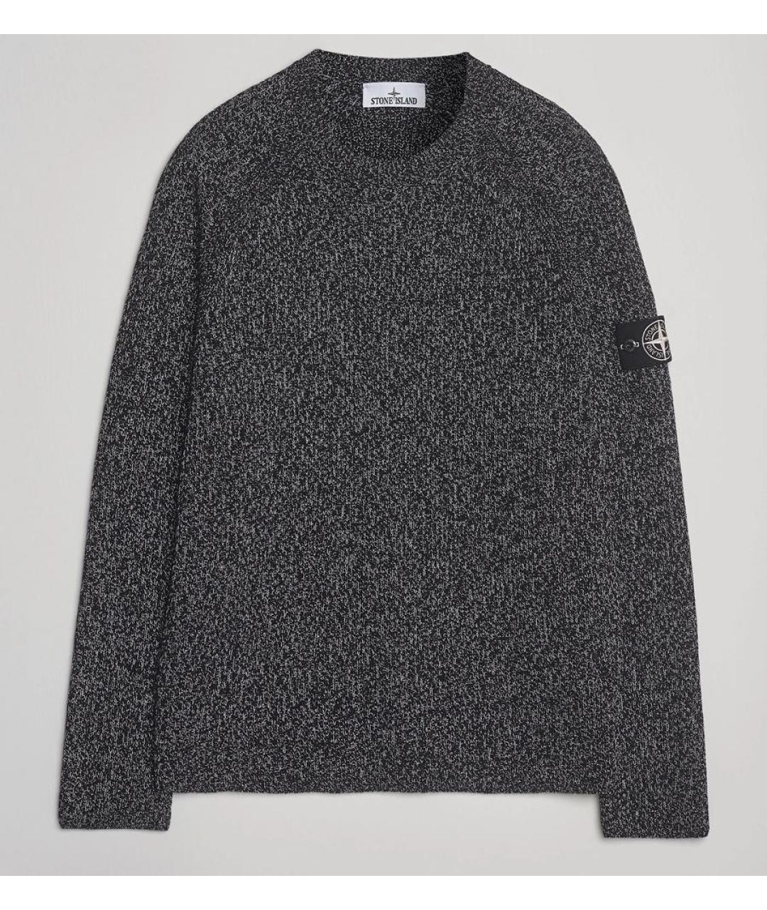 STONE ISLAND Черный шерстяной джемпер / свитер, фото 7