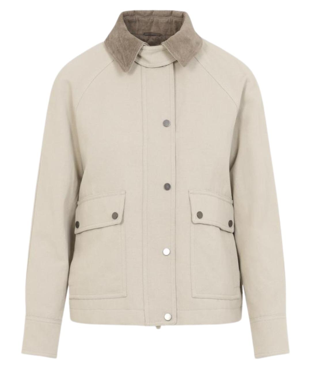 BRUNELLO CUCINELLI Бежевая хлопковая куртка, фото 1