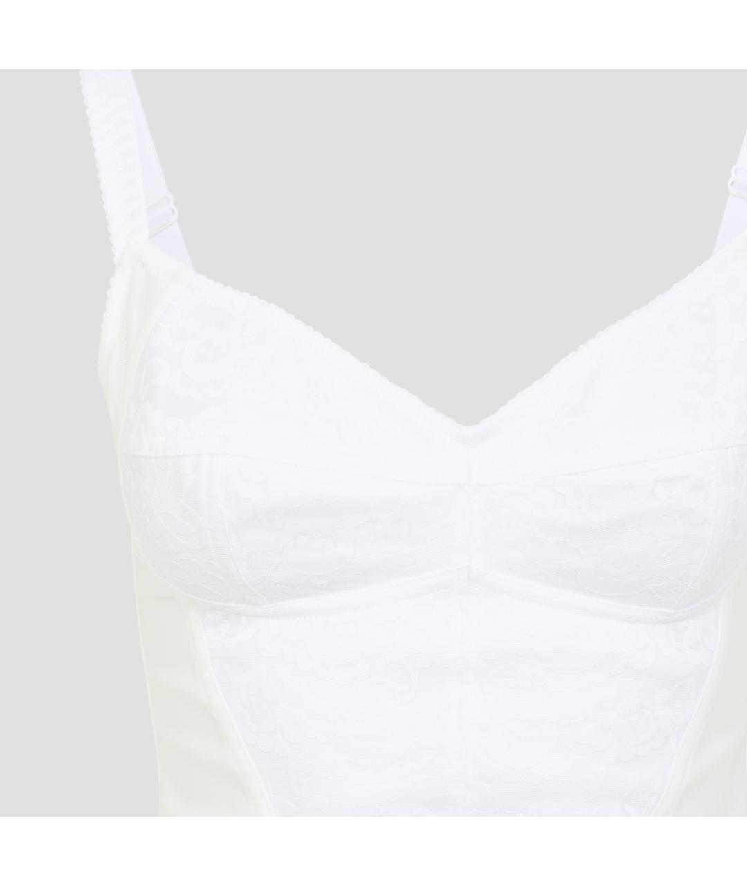 DOLCE&GABBANA Белое полиамидовое коктейльное платье, фото 5