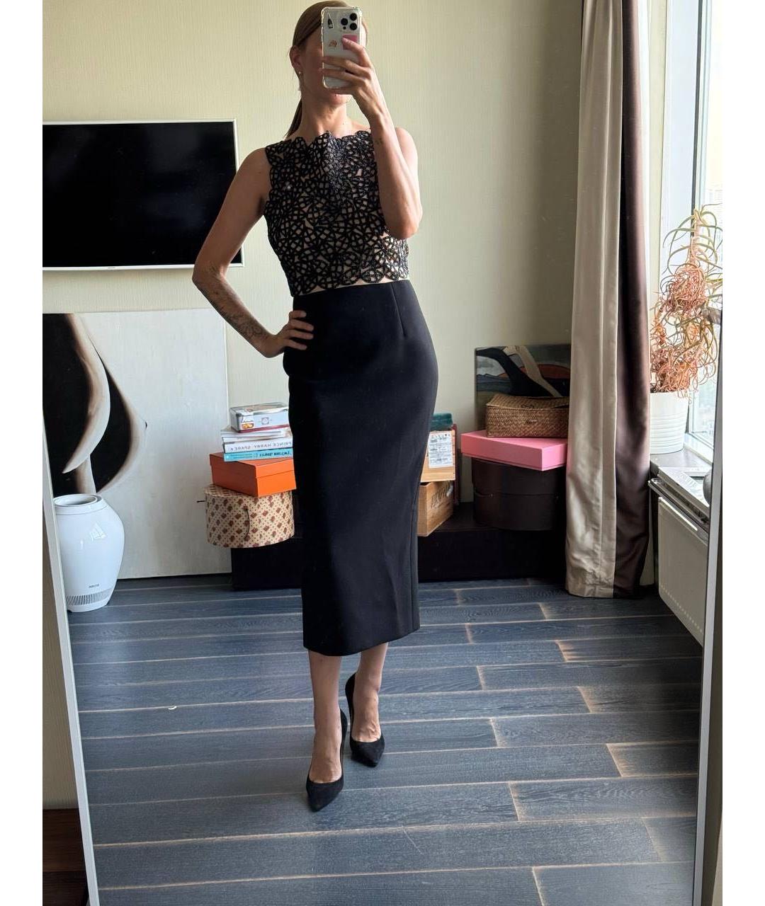 OSCAR DE LA RENTA Черное полиамидовое вечернее платье, фото 7