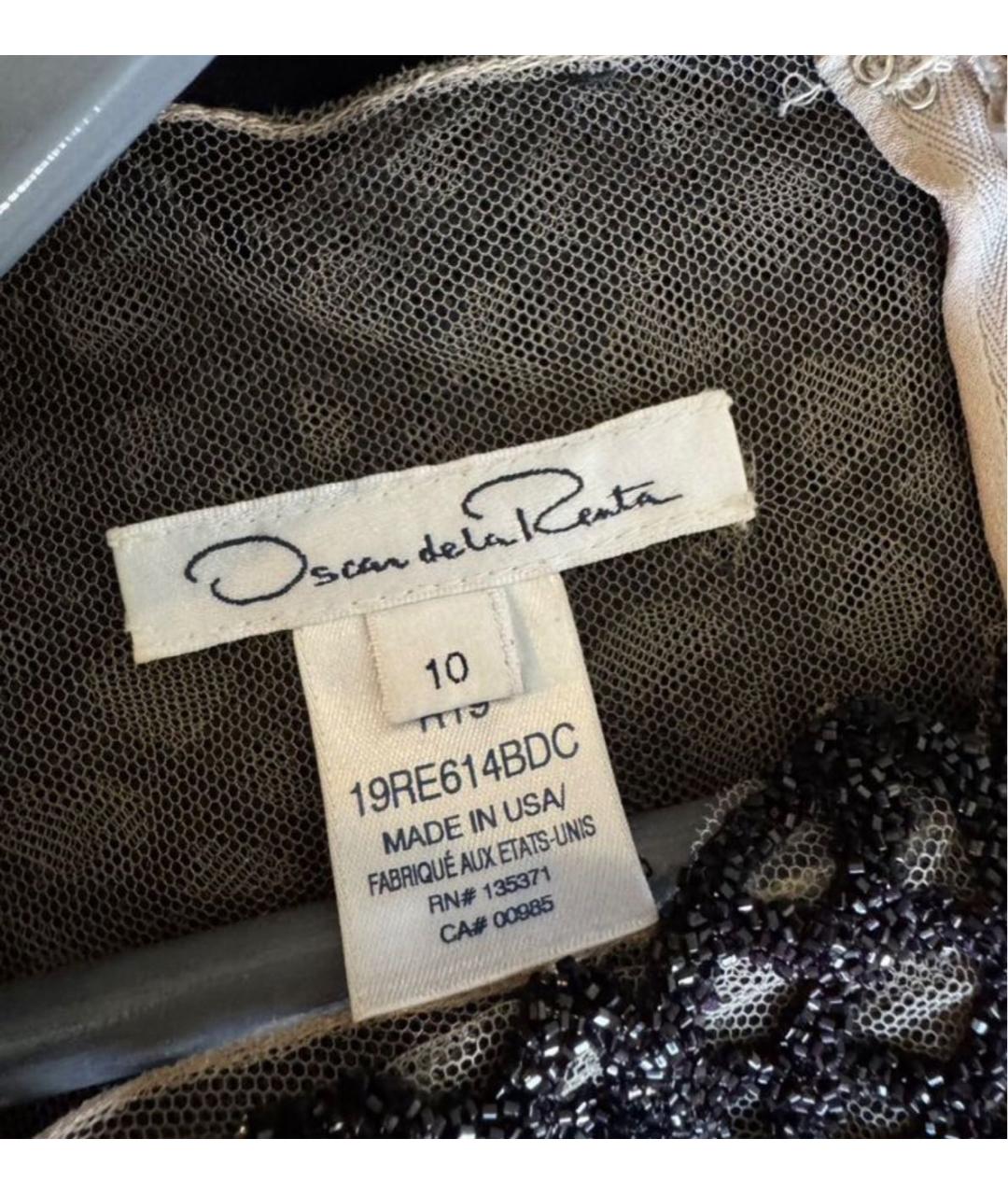 OSCAR DE LA RENTA Черное полиамидовое вечернее платье, фото 4