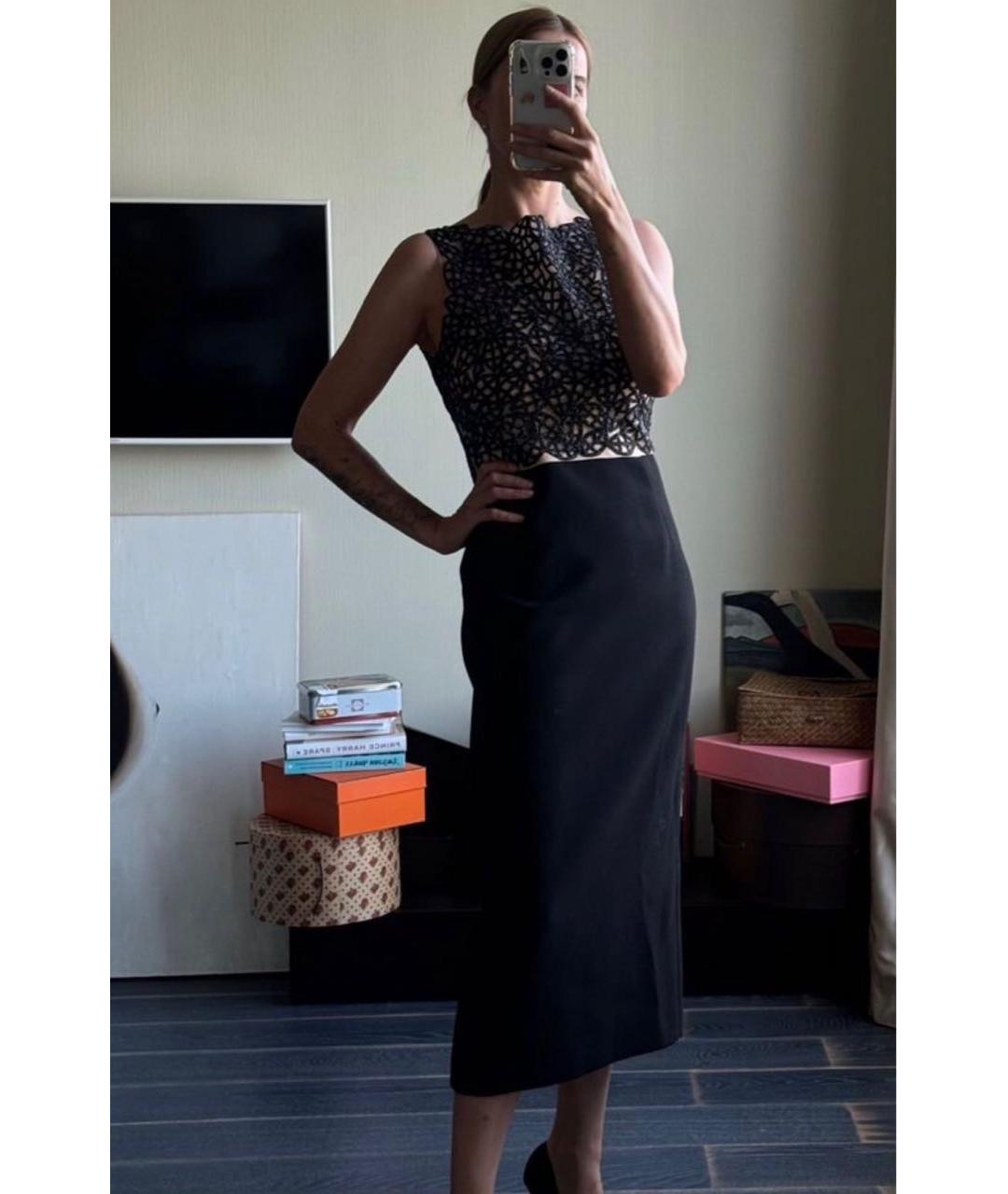 OSCAR DE LA RENTA Черное полиамидовое вечернее платье, фото 6