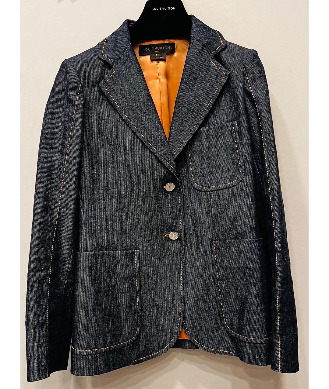 LOUIS VUITTON Темно-синий деним жакет/пиджак, фото 9